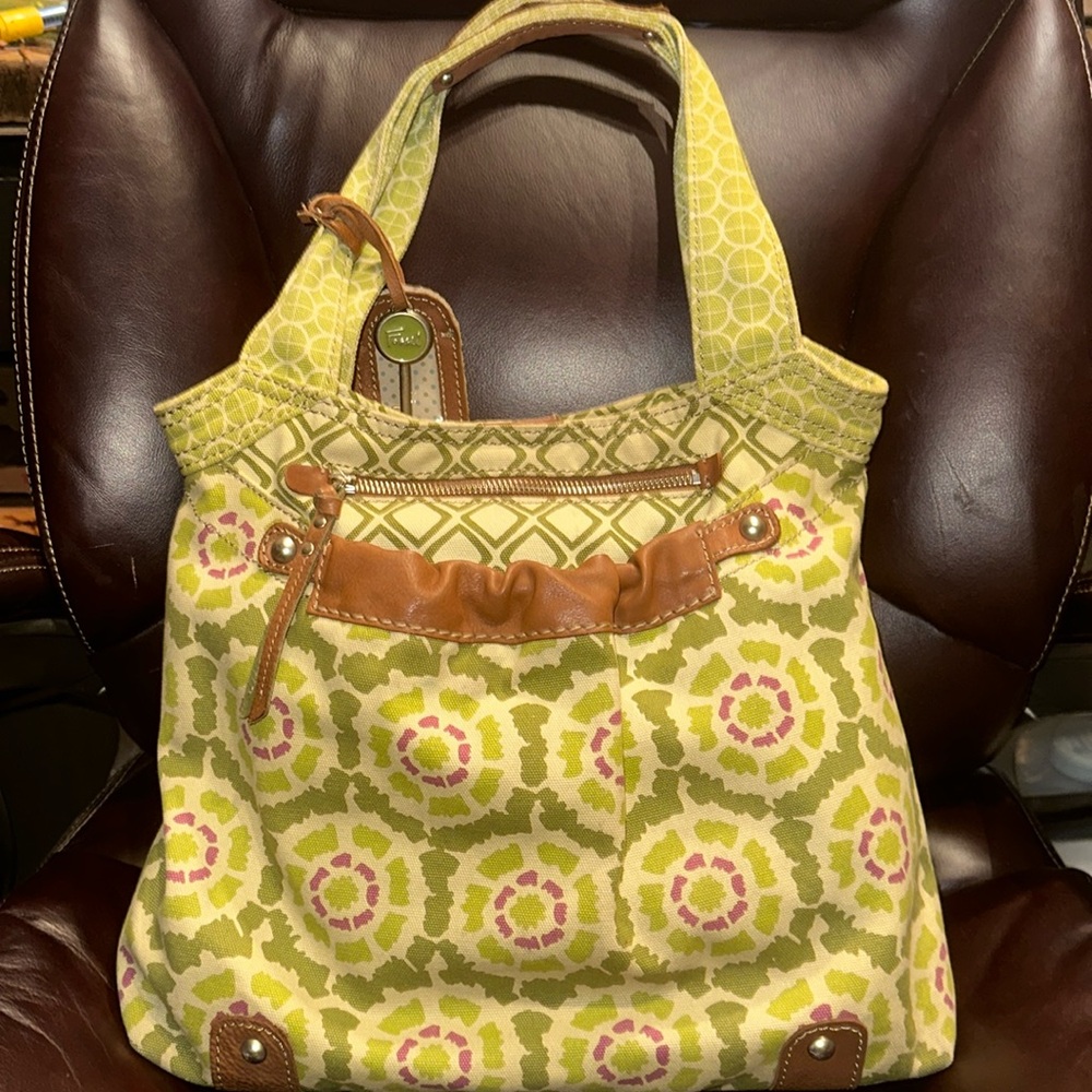 Fossil Cotton & Leather Bag